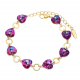 BRANSOLETKA POZŁACANA 18+5 CM 10 MM HELIOTROPE CRYSTAL XUPING 65209