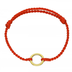BRANSOLETKA POZŁACANA RED STRING S. STEEL TTM XUPING 65258