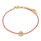 BRANSOLETKA POZŁACANA RED STRING 18+3 CM S. STEEL TTM XUPING 65261