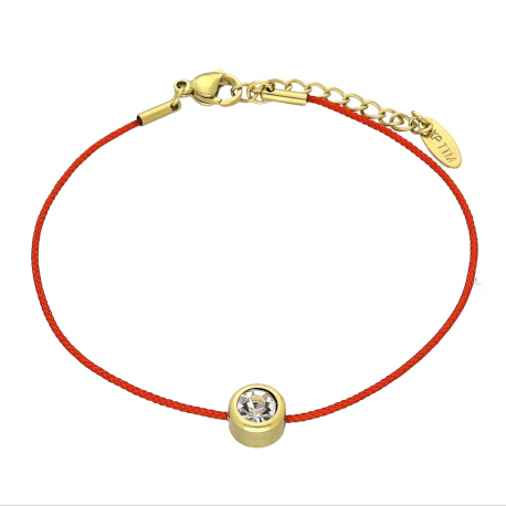 BRANSOLETKA POZŁACANA RED STRING 18+3 CM S. STEEL TTM XUPING 65261