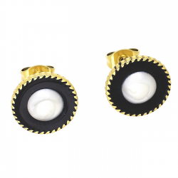 KOLCZYKI POZŁACANE 12 MM S. STEEL TTM XUPING 65325