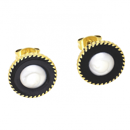 KOLCZYKI POZŁACANE 12 MM S. STEEL TTM XUPING 65325