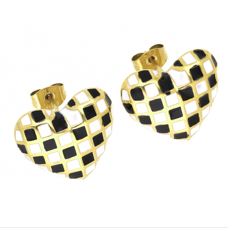 KOLCZYKI POZŁACANE 16/18 MM S. STEEL TTM XUPING 65336