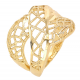 PIERŚCIONEK POZŁACANY 17 MM ZŁOTY AŻUR XUPING 65361