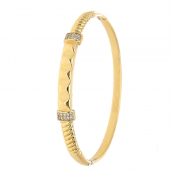 BRANSOLETKA POZŁACANA 60/7 MM ELEGANCKI BANGLE XUPING 65422