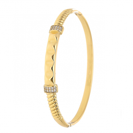 BRANSOLETKA POZŁACANA 60/7 MM ELEGANCKI BANGLE XUPING 65422