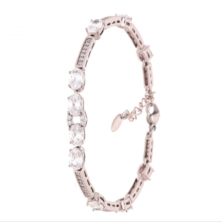 BRANSOLETKA PLATYNOWANA 16,5+3 CM 6 MM BRYLANTOWA XUPING 65446