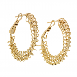 KOLCZYKI POZŁACANE 31/4 MM ZŁOTE KOŁA XUPING 65489