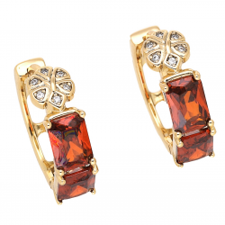 KOLCZYKI POZŁACANE 18/6 MM KÓŁKA GRANATY XUPING 65505