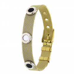 BRANSOLETKA POZŁACANA 22/16 CM 10 MM S. STEEL TTM XUPING 65662