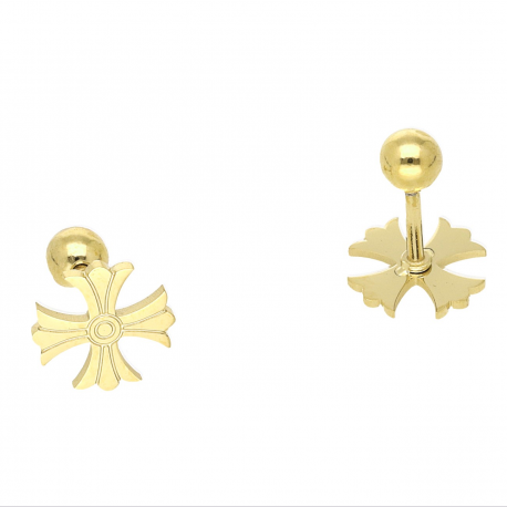 KOLCZYKI POZŁACANE PIERCING 9 MM S, STEEL TTM XUPING 65684