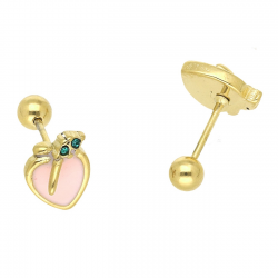 KOLCZYKI POZŁACANE PIERCING 9/7 MM S. STEEL TTM XUPING 65725