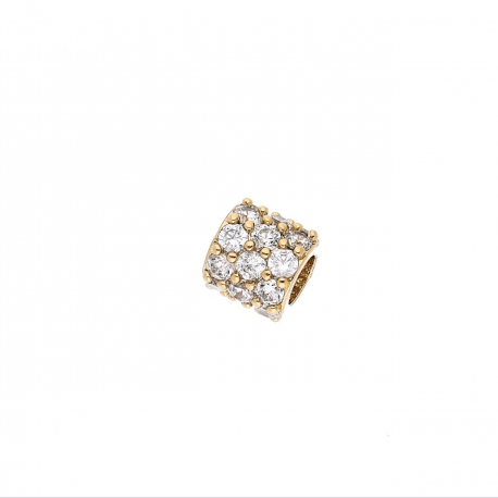 ZAWIESZKA POZŁACANA 8/7 MM BRYLANTOWY CHARMS XUPING 65797
