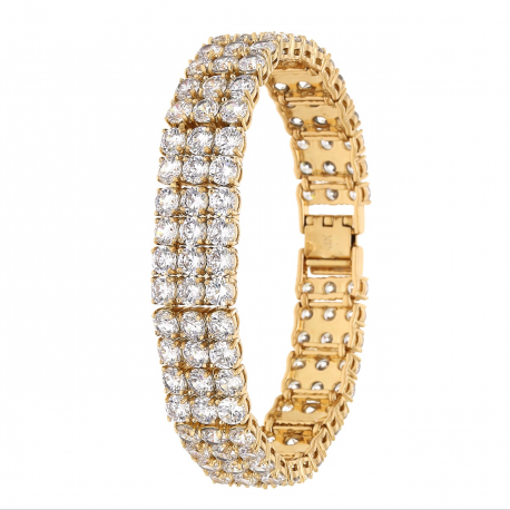 BRANSOLETKA POZŁACANA 17,5 CM 13 MM LUXURY XUPING 65855