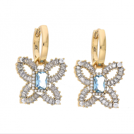 KOLCZYKI POZŁACANE 28/18 MM LUXURY XUPING 65862