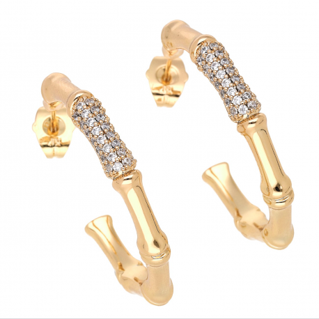 KOLCZYKI POZŁACANE 32/5 MM ELEGANCE XUPING 65880