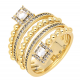 PIERŚCIONEK POZŁACANY 21 MM EKSTRAVAGANCE XUPING 65937