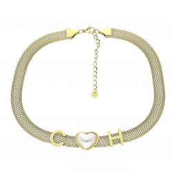 CELEBRYTKA POZŁACANA CHOKER 32+5 CM S. STEEL TTM XUPING 65950