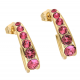 KOLCZYKI POZŁACANE 23/7 MM ROSE CRYSTAL XUPING 66127