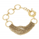 BRANSOLETKA POZŁACANA 17+2 CM 16 MM ZŁOTE ŁAŃCUSZKI XUPING 66138