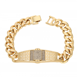 BRANSOLETKA POZŁACANA 19,5 CM 17 MM LUXURY XUPING 66145