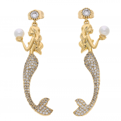 KOLCZYKI POZŁACANE 55/16 MM LUXURY XUPING 66226