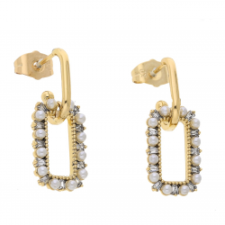 KOLCZYKI POZŁACANE 28/12 MM ELEGANCE XUPING 66227