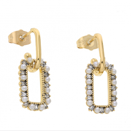 KOLCZYKI POZŁACANE 28/12 MM ELEGANCE XUPING 66227