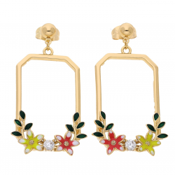 KOLCZYKI POZŁACANE 46/24 MM ELEGANCE XUPING 66228