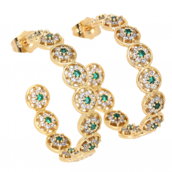 KOLCZYKI POZŁACANE 35/7 MM ELEGANCE XUPING 66348