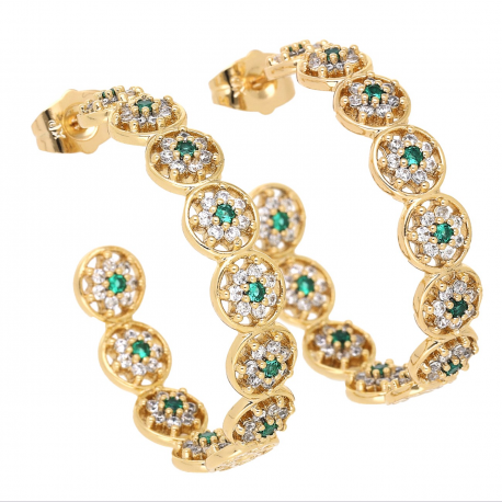 KOLCZYKI POZŁACANE 35/7 MM ELEGANCE XUPING 66348