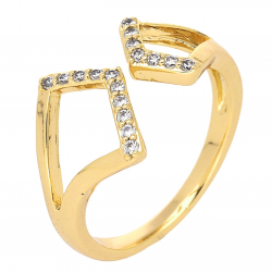 PIERŚCIONEK POZŁACANY REGULOWANY 11 MM ELEGANCE XUPING 66412