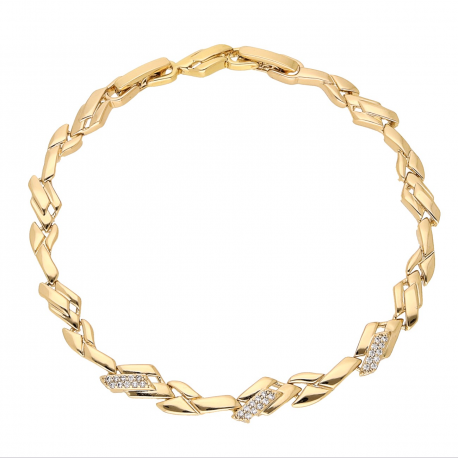 BRANSOLETKA POZŁACANA 19-17 CM 6 MM ELEGANCE XUPING 66645