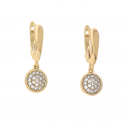 KOLCZYKI POZŁACANE 25/9 MM BRYLANTOWE KRĘGI XUPING 66674