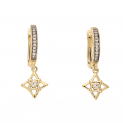 KOLCZYKI POZŁACANE 28/10 MM ELEGANTKI XUPING 66686