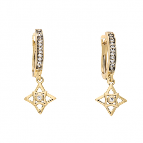 KOLCZYKI POZŁACANE 28/10 MM ELEGANTKI XUPING 66686