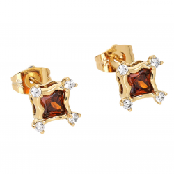 KOLCZYKI POZŁACANE 10 MM GRANATY XUPING 66764