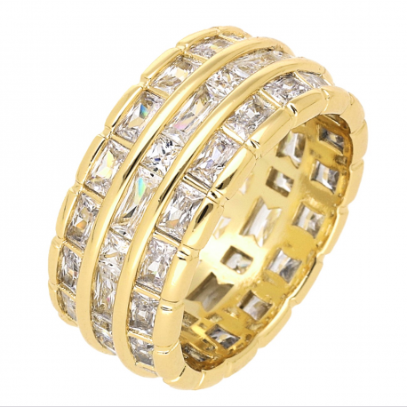 PIERŚCIONEK POZŁACANY 9 MM LUXURY XUPING 66784
