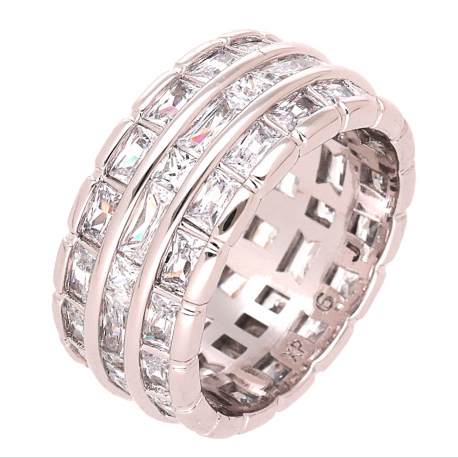 PIERŚCIONEK PLATYNOWANY 9 MM LUXURY XUPING 66785