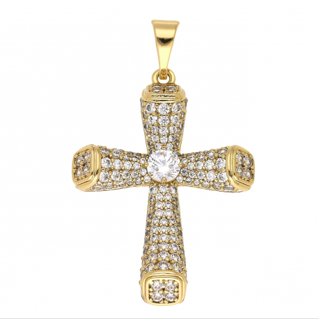 ZAWIESZKA POZŁACANA 50/23 MM BRYLANTOWY KRZYŻ XUPING 66988
