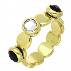 PIERŚCIONEK POZŁACANY 6 MM S. STEEL TTM XUPING 67098