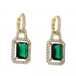 KOLCZYKI POZŁACANE 30/12 MM LUXURY XUPING 67123