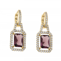 KOLCZYKI POZŁACANE 30/12 MM LUXURY XUPING 67124