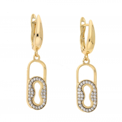 KOLCZYKI POZŁACANE 42/10 MM ELEGANCE XUPING 67126