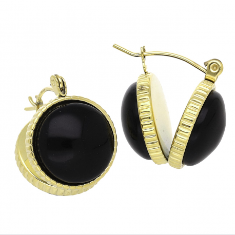 KOLCZYKI POZŁACANE 18/15 MM S. STEEL TTM XUPING 67340