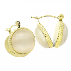 KOLCZYKI POZŁACANE 18/15 MM S. STEEL TTM XUPING 67341