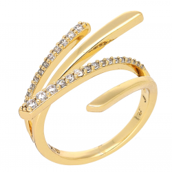 PIERŚCIONEK POZŁACANY 17 MM ZŁOTA EKSTRAWAGANCJA XUPING 67528