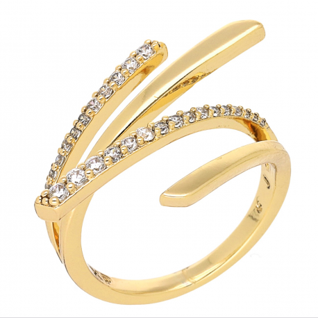 PIERŚCIONEK POZŁACANY 17 MM ZŁOTA EKSTRAWAGANCJA XUPING 67528