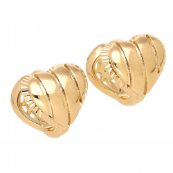 KOLCZYKI POZŁACANE 12/12 MM ZŁOTE SERDUSZKA XUPING 67637
