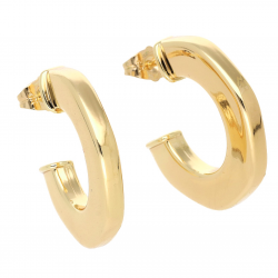 KOLCZYKI POZŁACANE 30/4 MM DMUCHANE ZŁOTO XUPING 67657